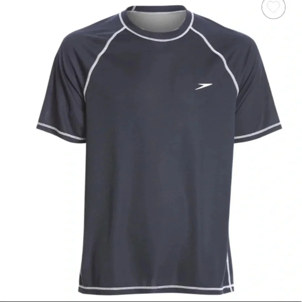 Speedo Athletic Shirt Navy Blue Large